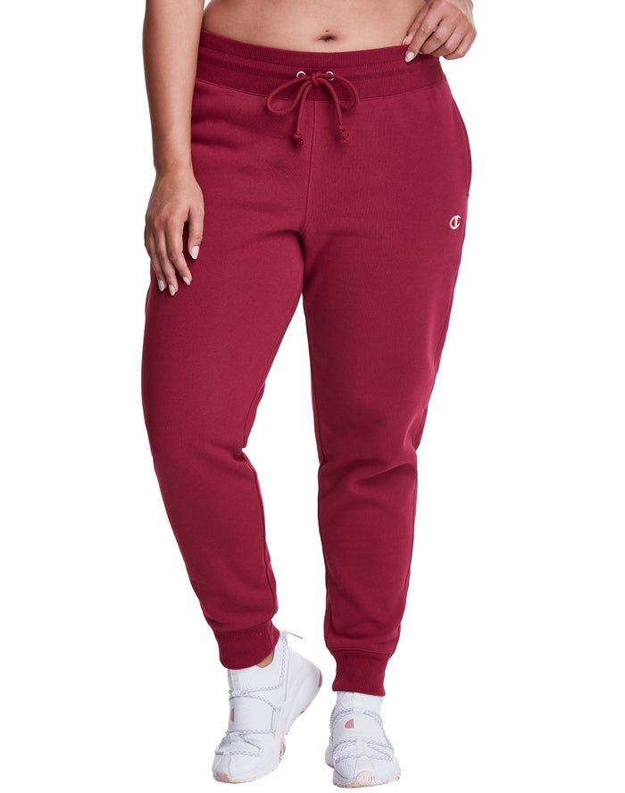 Champion Joggingbroek Dames - DonkerRood - Plus Reverse Weave ( 720631-PUQ )